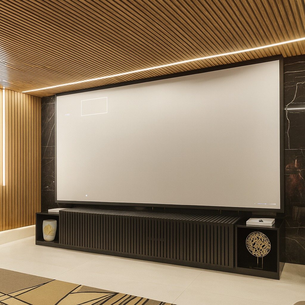 Slatted home theater