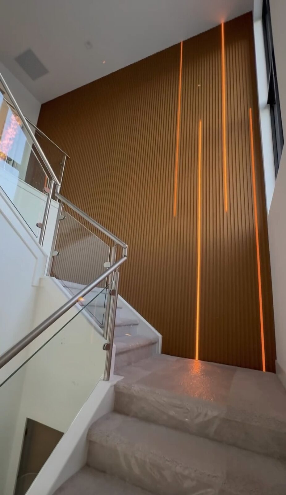 Translucent panel with LED