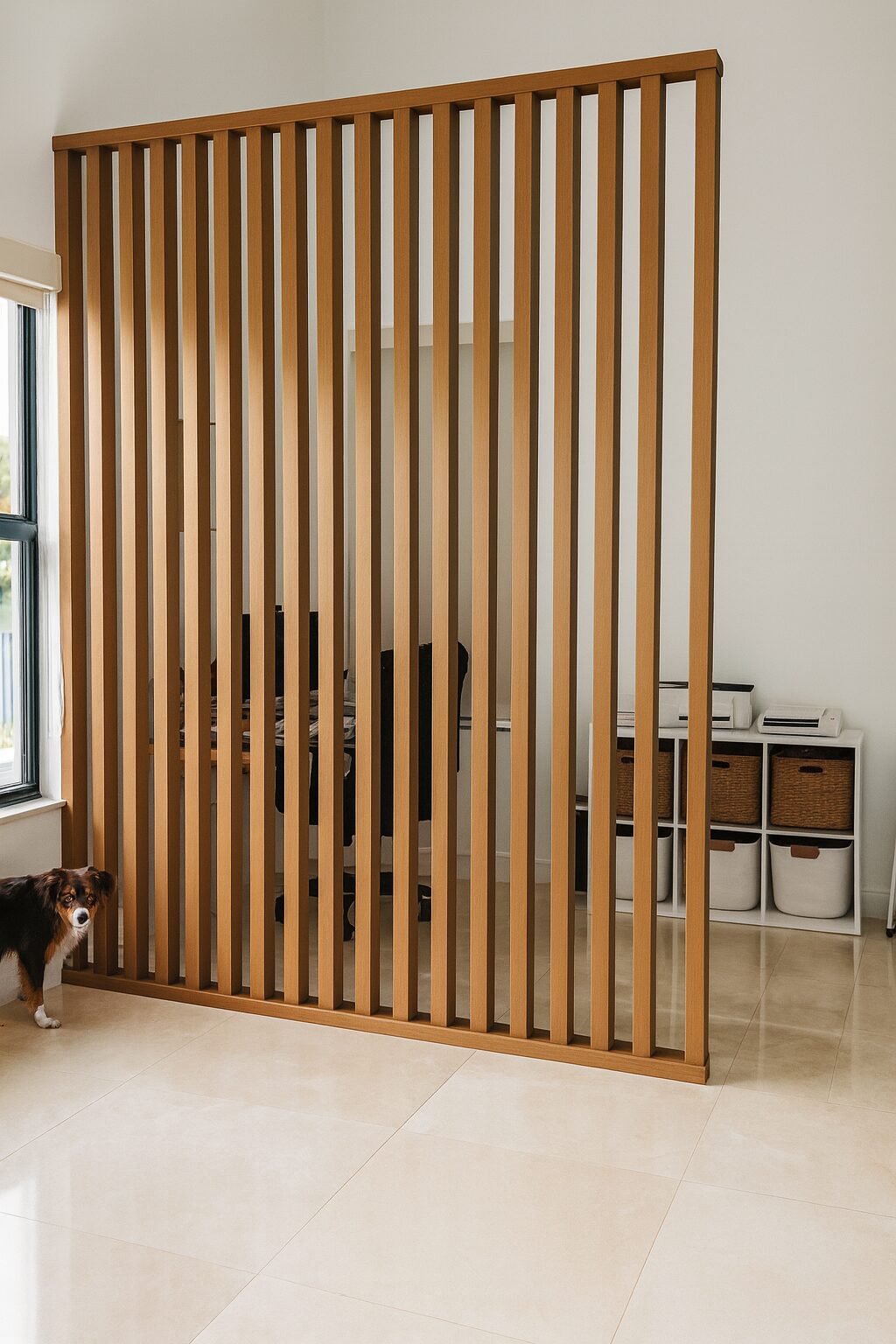Breeze room divider in the living room