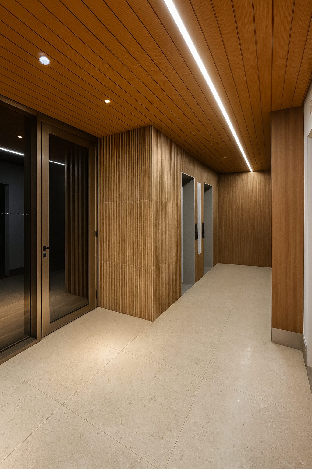 Slatted Ceiling & Soffit: room