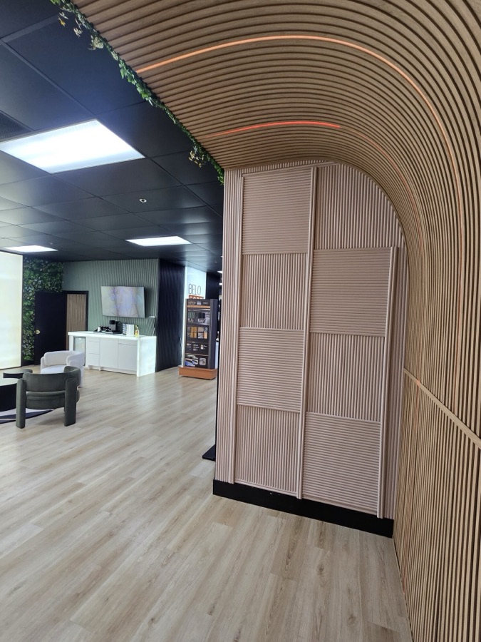 BTO slatted panel in a project outside Brazil