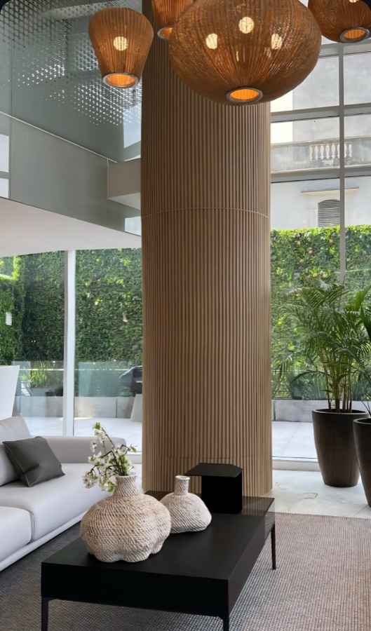 BTO slatted panel in a project outside Brazil
