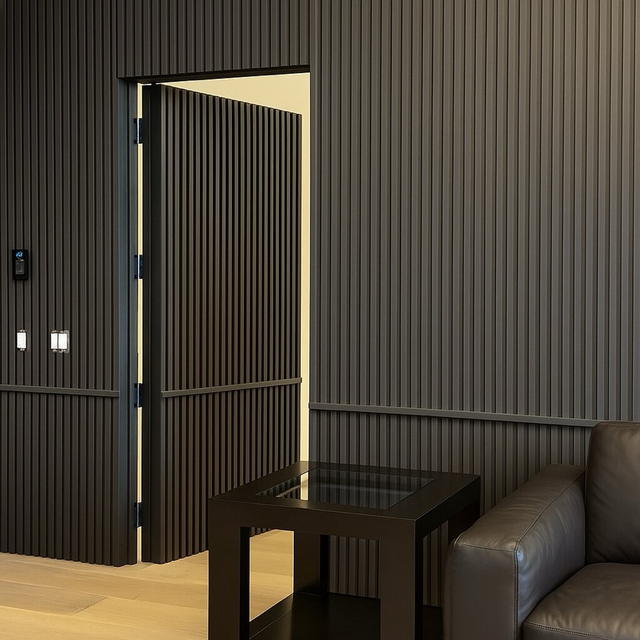 Room with BTO slatted panels