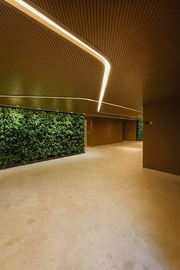 Room with BTO slatted panels