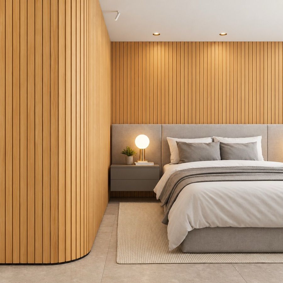 Wood Slatted Panel: room