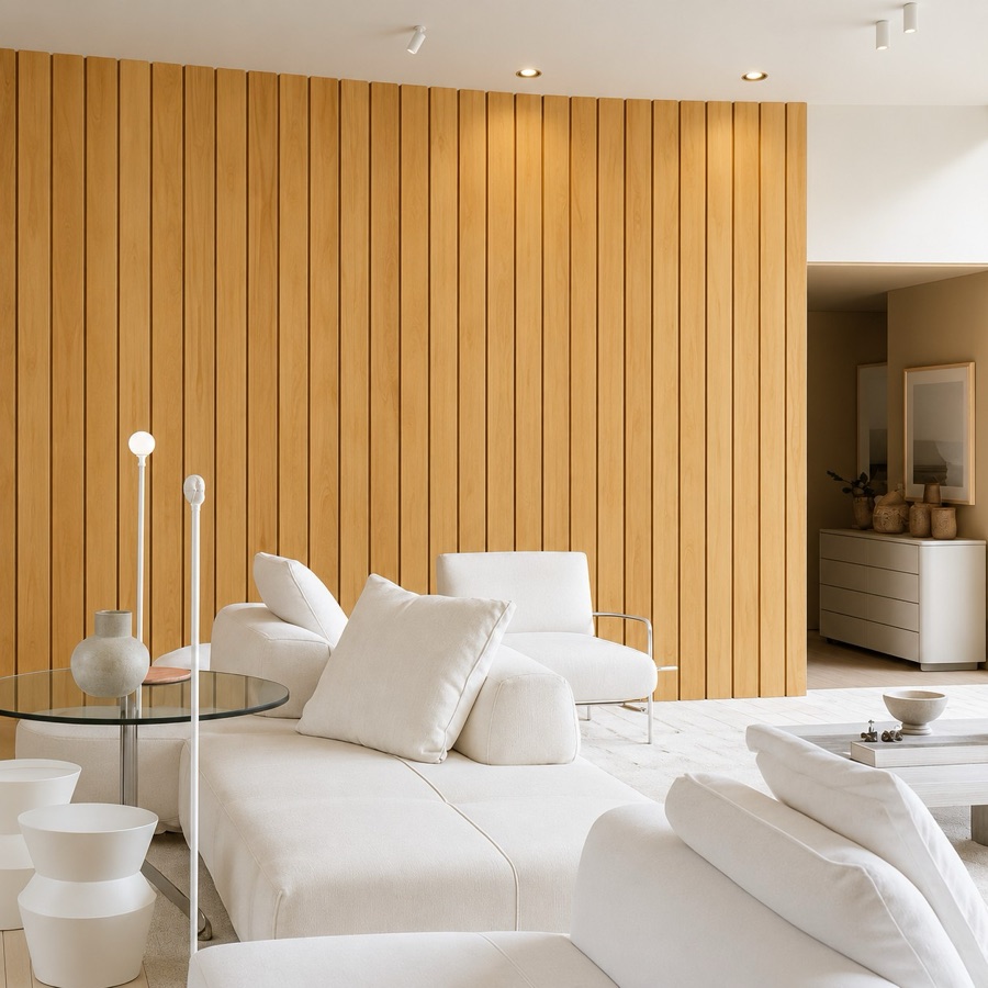 Wood Slatted Panel: room