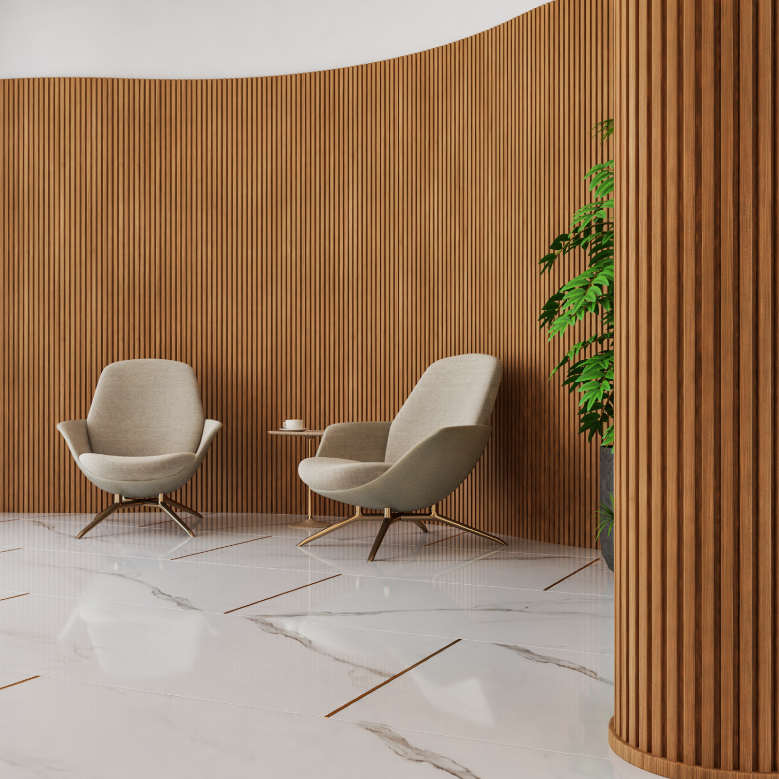 Slatted Panels line: room