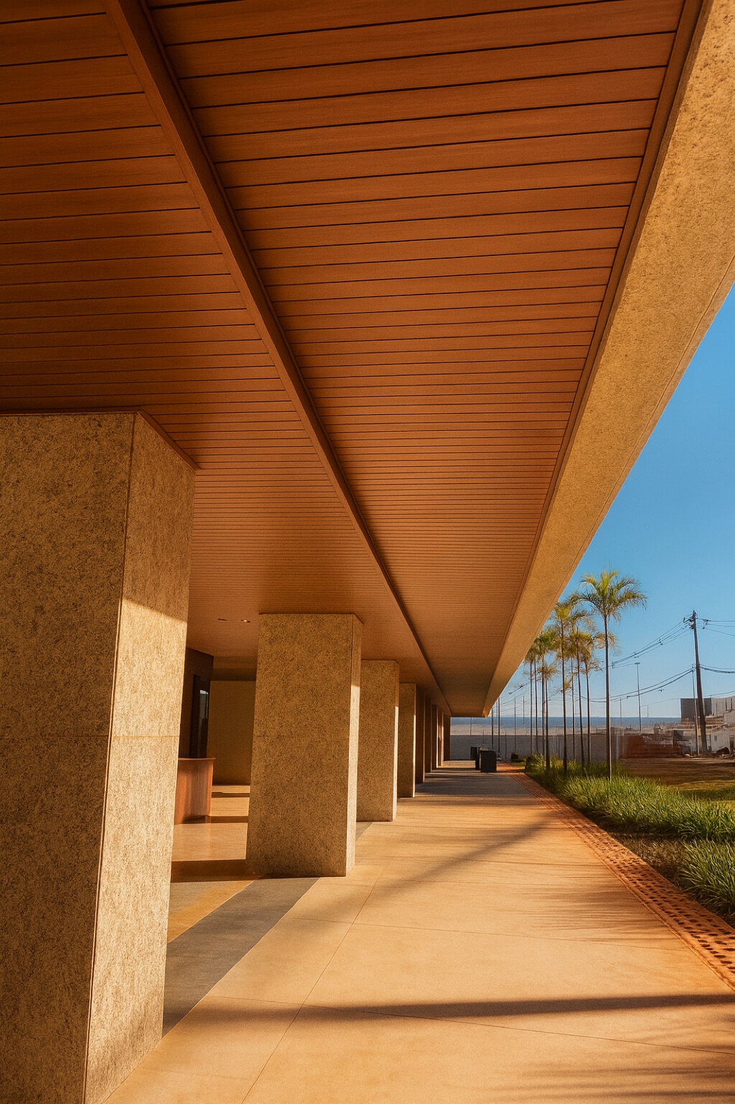 Slatted Ceiling & Soffit: room