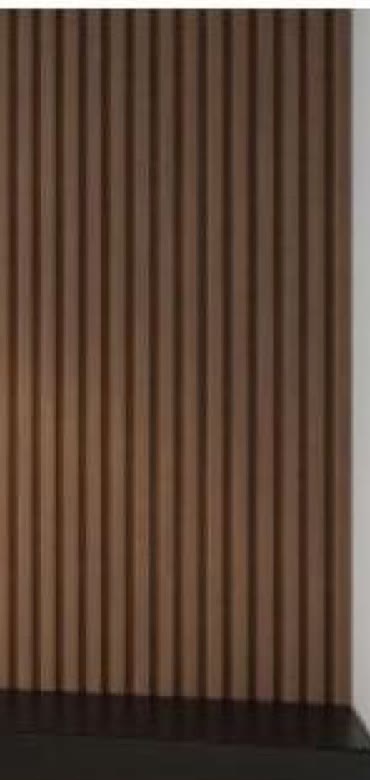 Slatted panel with translucent spacer